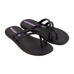 Klapki damskie Ipanema Meu Sol Rasteira. Czarne klapki damskie Ipanema, bez wzorów, bez obcasa. Za 47.99 zł.