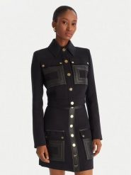 Elisabetta Franchi Marynarka GI-159-57E2-V750 Czarny Regular Fit. Czarne marynarki i żakiety damskie Elisabetta Franchi, bez wzorów, z syntetyku. Za 3,249.00 zł.