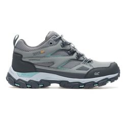 Damskie wodoodporne buty do chodzenia Holcombe III. Szare buty sportowe na co dzień damskie Regatta, bez wzorów, z materiału, trekkingowe. Za 249.99 zł.