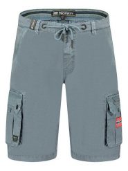 Geographical Norway Bermudy w kolorze niebieskoszarym rozmiar: S. Niebieskie szorty męskie Geographical Norway, bez wzorów. Za 105.38 zł.