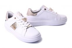 RIEKER W1202-82 white combiantion, półbuty damskie. Białe półbuty damskie Rieker, bez wzorów, bez obcasa. Za 279.93 zł.