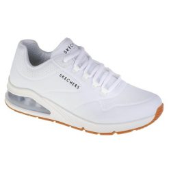 Buty sportowe Sneakersy damskie, Skechers Uno 2 - Air Around You. Białe buty sportowe na co dzień damskie Skechers, bez wzorów, z materiału, trekkingowe. Za 435.00 zł.