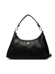 Tommy Hilfiger Torebka Th Essential Shoulder Bag AW0AW18374 Czarny. Czarne torebki klasyczne damskie Tommy Hilfiger, bez wzorów, ze skóry, bez dodatków. Za 529.99 zł.