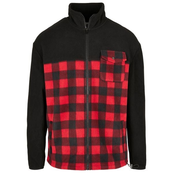 Kurtka Urban Classics patterned polar fleece track. Czarne kurtki męskie Urban Classics, m, bez wzorów, z polaru, bez kaptura. Za 275.00 zł.