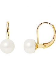 Pearline Złote kolczyki z perłami rozmiar: onesize. Białe kolczyki damskie Pearline, z perłą, złote. Za 391.99 zł.