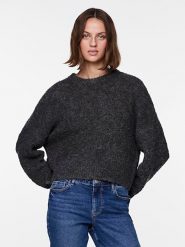 Pieces Sweter w kolorze khaki rozmiar: L. Brązowe swetry klasyczne damskie Pieces, l, z wełny, bez kołnierzyka. Za 74.63 zł.