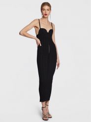 N°21 Sukienka koktajlowa 23E N2M0 AH01 7568 Czarny Slim Fit. Czarne sukienki damskie m, bez wzorów, z wiskozy, wizytowe, bez kołnierzyka, bez ramiączek. Za 2,539.00 zł.