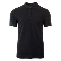 Koszulka polo męska Hi-Tec Romso - czarna, Rozmiar XXL. Czarne koszulki polo męskie Hi-tec, m, bez wzorów, z bawełny, bez ramiączek. Za 54.99 zł.
