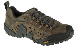 Buty trekkingowe męskie, Merrell Intercept. Zielone buty trekkingowe męskie MERRELL, z gumy, bez zapięcia, trekkingowe. Za 579.99 zł.