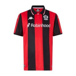 Koszulka domowa OGC Nice 2025/26. Czerwone t-shirty sportowe męskie Kappa, bez ramiączek, do piłki nożnej. Za 386.00 zł.