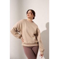 Bluza do jogi Moonholi Just Perfect oversize z bawełnianej dzianiny. Brązowe bluzy bez kaptura damskie MOONHOLI, m, bez wzorów, z bawełny, bez ramiączek, bez kaptura. Za 429.00 zł.