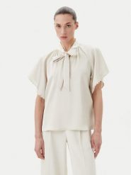 Bruuns Bazaar Bluzka Beckia Wendi BBW4439 Écru Regular Fit. Bluzki damskie Bruuns Bazaar, bez wzorów, z syntetyku, bez ramiączek. Za 229.99 zł.