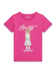 Guess T-Shirt J6GI04 K6YW4 Różowy Regular Fit. Czerwone koszulki dziewczęce Guess, z aplikacjami, z bawełny, bez ramiączek. Za 119.99 zł.