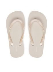 Calvin Klein Japonki Arwa HW0HW02956 Srebrny. Szare klapki damskie CALVIN KLEIN, bez wzorów, z syntetyku, bez obcasa. Za 149.99 zł.