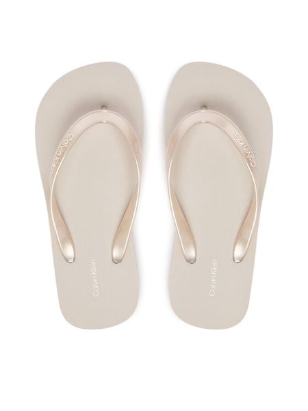 Calvin Klein Japonki Arwa HW0HW02956 Srebrny. Szare klapki damskie CALVIN KLEIN, bez wzorów, z syntetyku, bez obcasa. Za 119.99 zł.