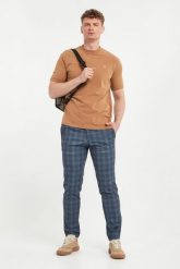 Spodnie męskie w kratkę KARL LAGERFELD. Spodnie materiałowe męskie Karl Lagerfeld, bez wzorów. Za 849.00 zł.