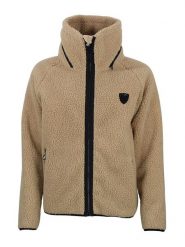 Peak Mountain Kurtka polarowa "Amay" w kolorze jasnobrązowym rozmiar: XXL. Brązowe kurtki damskie Peak Mountain, xxl, bez wzorów, z polaru, bez kaptura. Za 187.52 zł.