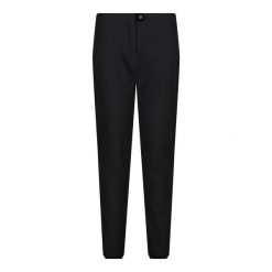 Damskie wąskie spodnie narciarskie softshell CMP. Czarne spodnie materiałowe damskie CMP, bez wzorów, z softshellu, sportowe. Za 356.00 zł.
