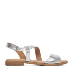 Sandały Lasocki. Szare sandały damskie Lasocki, bez wzorów, bez obcasa, na płaskiej podeszwie. Za 139.99 zł.