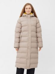 Derbe Płaszcz zimowy w kolorze beżowym rozmiar: 44. Brązowe płaszcze damskie Derbe, na zimę, s, bez wzorów, z puchu. Za 490.95 zł.