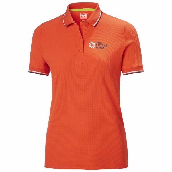 Damska koszulka polo Helly Hansen the ocean race. Czerwone bluzki damskie Helly Hansen, m, bez wzorów, sportowe, bez kołnierzyka, bez ramiączek. Za 325.50 zł.