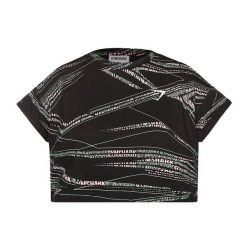 Top treningowy damski Gymshark Zone Graphic Crop. Czarne topy damskie Gymshark, xl, bez wzorów, bez kołnierzyka. Za 62.99 zł.