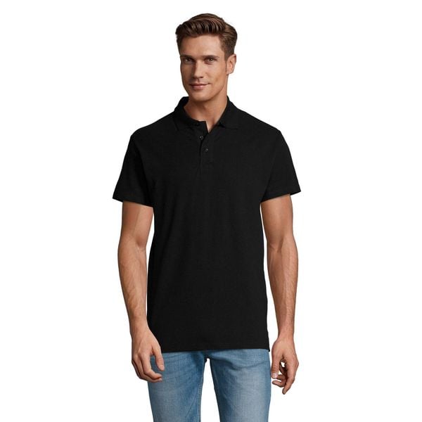 Męska Koszulka Polo Spring II. Niebieskie koszulki polo męskie SOL'S, m, bez wzorów, z bawełny, bez ramiączek. Za 146.99 zł.