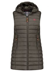 Geographical Norway Kamizelka pikowana "Vatikolor" w kolorze khaki rozmiar: M. Brązowe kamizelki damskie Geographical Norway, m. Za 209.82 zł.