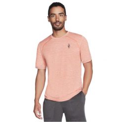 Skechers On the Road Tee, męski t-shirt. Brązowe t-shirty męskie Skechers, l, bez wzorów, bez kołnierzyka. Za 79.99 zł.