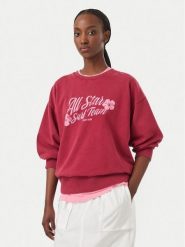 Roxy Bluza Lineup ERJFT05112 Bordowy Regular Fit. Czerwone bluzy bez kaptura damskie Roxy, xs, z bawełny. Za 249.99 zł.