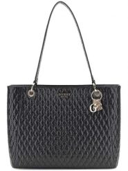 Guess Shopper bag w kolorze czarnym - 37 x 26 x 10 cm rozmiar: onesize. Czarne shopper bag damskie Guess, z aplikacjami, z materiału, na ramię, pikowane, bez dodatków. Za 507.51 zł.