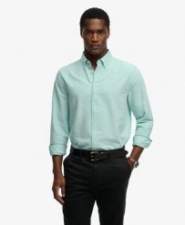 Superdry Koszula Preppy Oxford z Długim Rękawem z Bawełny Organicznej. Zielone koszule damskie Superdry., s, bez wzorów, z bawełny, bez kołnierzyka, bez ramiączek. Za 229.00 zł.