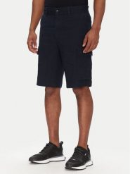 BOSS Szorty materiałowe Sisla-9 50536888 Granatowy Slim Fit. Niebieskie szorty męskie Boss, z materiału, bez kołnierzyka. Za 339.99 zł.