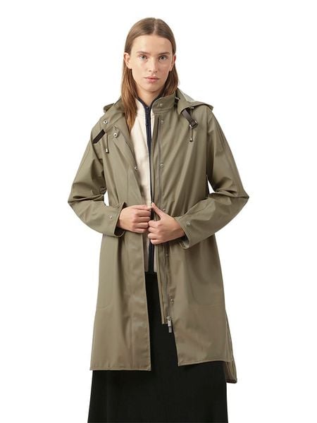 Ilse Jacobsen Płaszcz przeciwdeszczowy w kolorze khaki rozmiar: 44. Brązowe kurtki przeciwdeszczowe damskie Ilse Jacobsen, s, bez kaptura. Za 202.95 zł.