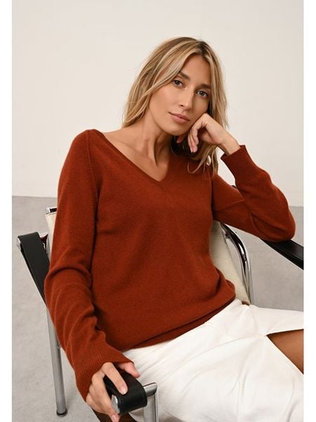 Just Cashmere Kaszmirowy sweter "Phoebe" w kolorze brązowym rozmiar: S. Brązowe swetry klasyczne damskie Just Cashmere, s, z kaszmiru, bez kołnierzyka. Za 335.02 zł.