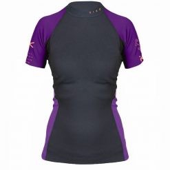 Koszulka damska neoprenowa SYMBIO NEW 1,5 mm z krótkim rękawem. Fioletowe topy sportowe damskie Hiko, xl, bez wzorów, z lycry, bez ramiączek. Za 339.22 zł.