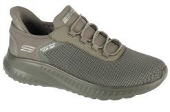 Buty sportowe Sneakersy męskie, Slip-Ins: Bobs Squad Chaos - Tough Walk. Zielone buty sportowe na co dzień męskie Skechers, z materiału, bez zapięcia, trekkingowe. Za 299.99 zł.