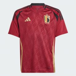 Koszulka Belgium 24 Home. Czerwone bluzki sportowe damskie Adidas, m, z materiału, bez ramiączek, do piłki nożnej. Za 349.00 zł.