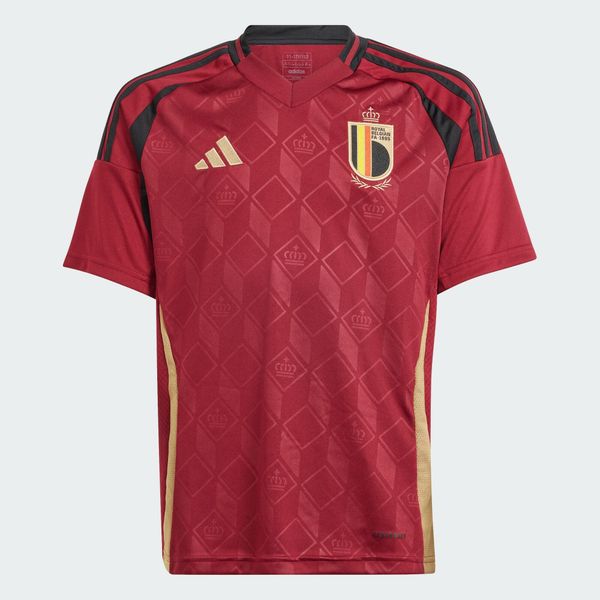 Koszulka Belgium 24 Home. Czerwone bluzki sportowe damskie Adidas, m, z materiału, bez ramiączek, do piłki nożnej. Za 349.00 zł.