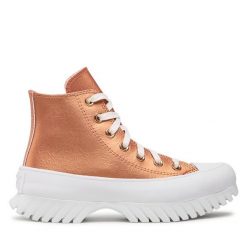 Botki Converse. Brązowe botki damskie Converse, retro, bez obcasa, na płaskiej podeszwie, bez zapięcia. Za 409.99 zł.