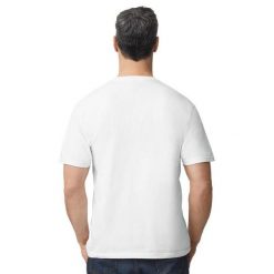 Koszulka Unisex Dla Dorosłych Softstyle Midweight. Białe bluzki damskie Gildan, xl, bez wzorów, sportowe, bez kołnierzyka, bez ramiączek. Za 47.99 zł.