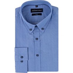 Koszula SIMONE KDNS000411. Niebieskie koszule męskie Giacomo Conti, na lato, m, bez wzorów, z bawełny, bez kołnierzyka, bez ramiączek. Za 169.00 zł.