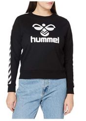 Bluza sportowa damska Hummel Classic Taped. Czarne bluzy bez kaptura damskie HUMMEL, l, z bawełny. Za 53.49 zł.