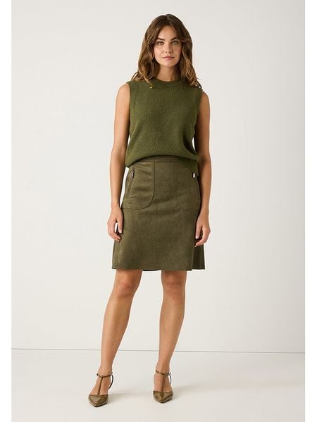 More & More Spódnica w kolorze khaki rozmiar: 46. Brązowe spódniczki damskie MORE & MORE, bez wzorów, z podwyższonym stanem, mini, proste. Za 217.99 zł.