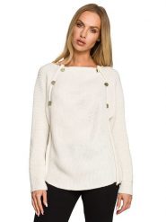 Made of emotion Sweter w kolorze kremowym rozmiar: L/XL. Brązowe swetry klasyczne damskie Made Of Emotion, l, bez kołnierzyka. Za 133.89 zł.
