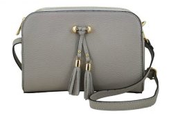 Listonoszka skórzana BARBERINI'S j. szara 961-8. Szare shopper bag damskie Barberinis, bez wzorów, ze skóry, małe, bez dodatków. Za 279.99 zł.
