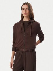 Guess Bluza O6GQ01 KCQP2 Brązowy Regular Fit. Brązowe bluzy bez kaptura damskie Guess, l, z syntetyku. Za 294.99 zł.