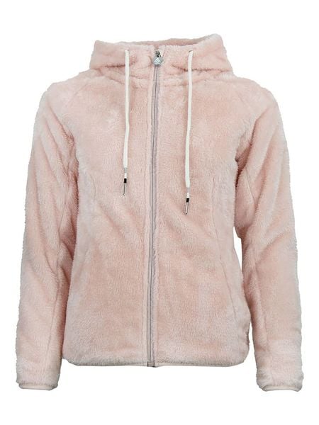 Peak Mountain Kurtka polarowa "Alanzo" w kolorze jasnoróżowym rozmiar: XL. Różowe kurtki damskie Peak Mountain, xl, bez wzorów, z polaru, bez kaptura. Za 183.15 zł.