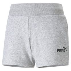 Damskie szorty dresowe Active PUMA Light Gray Heather. Czarne spodenki sportowe damskie Puma, bez wzorów, z dresówki, eleganckie. Za 126.25 zł.