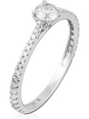 Maison héritage PARIS Złoty pierścionek "Solitaire Royal" z diamentami rozmiar: 57. Szare pierścionki damskie maison héritage PARIS, z diamentem, złote. Za 2,340.99 zł.